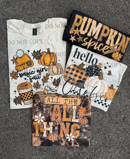All The Fall tees