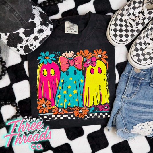 Neon Ghosties tee