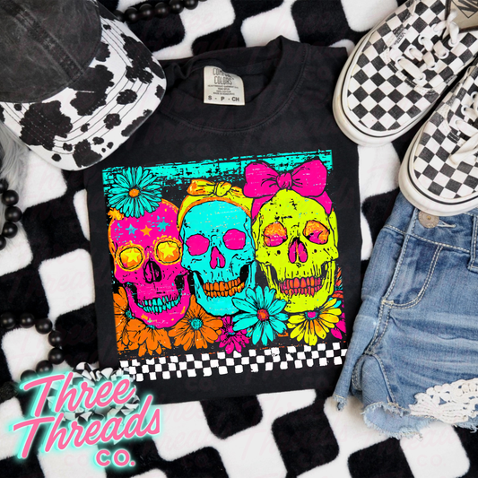 Neon Skulls tee